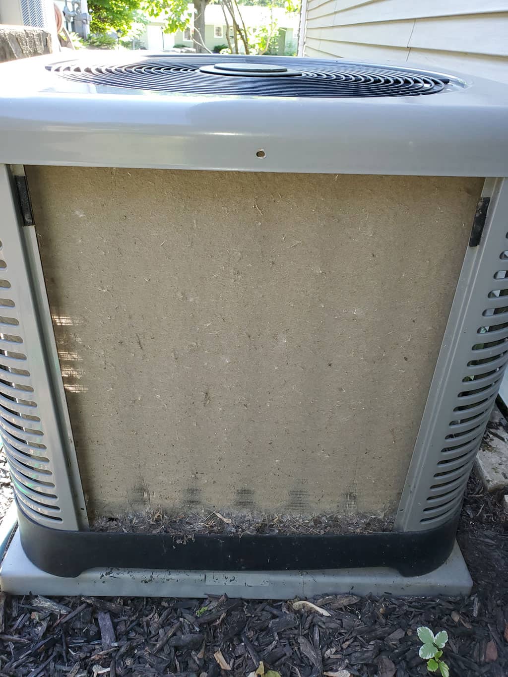 A dirty air conditioner.